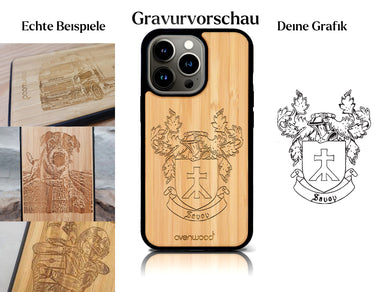 INDIVIDUELL iPhone 15 Pro Bambus-Kunststoff